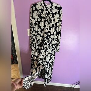 Black and White Floral Dress